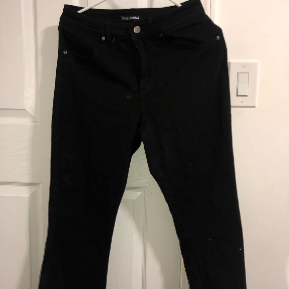 Black boot cut jeans